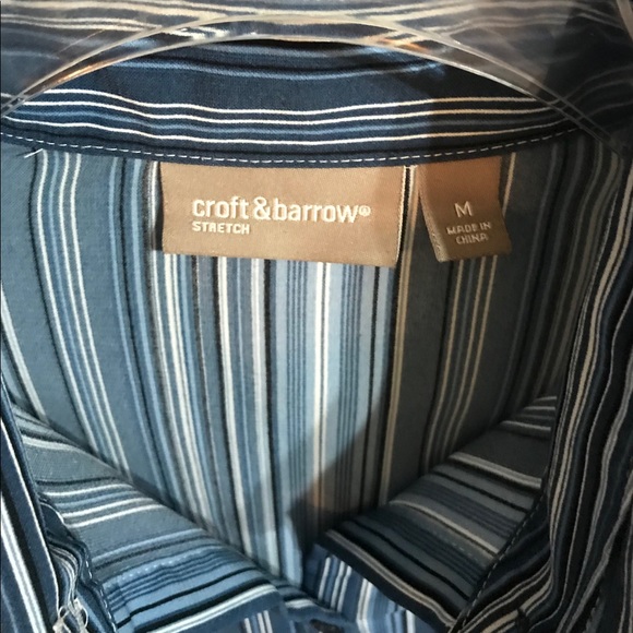 Croft & Barrow Striped Button Up Blouse Size M - Picture 2 of 5